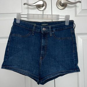 Target high rise denim shorts